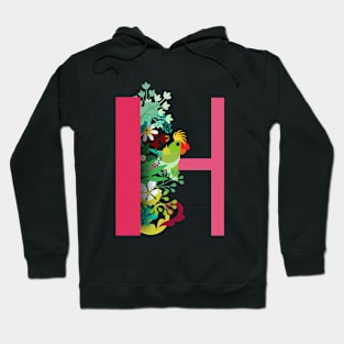 Tropical alphabet H Hoodie